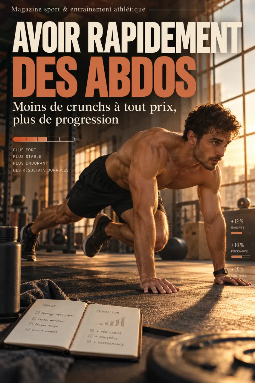 Avoir rapidement des abdos : moins de crunchs à tout prix, plus de progression