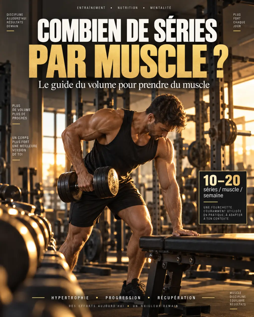 Combien de séries par muscle pour un programme de musculation orienté volume ?